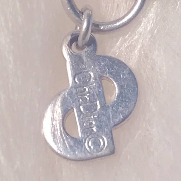 Christian Dior VTG 80s Silver Tone Choker & Earrings Set with Dior Gift Box - Picture 5 of 16